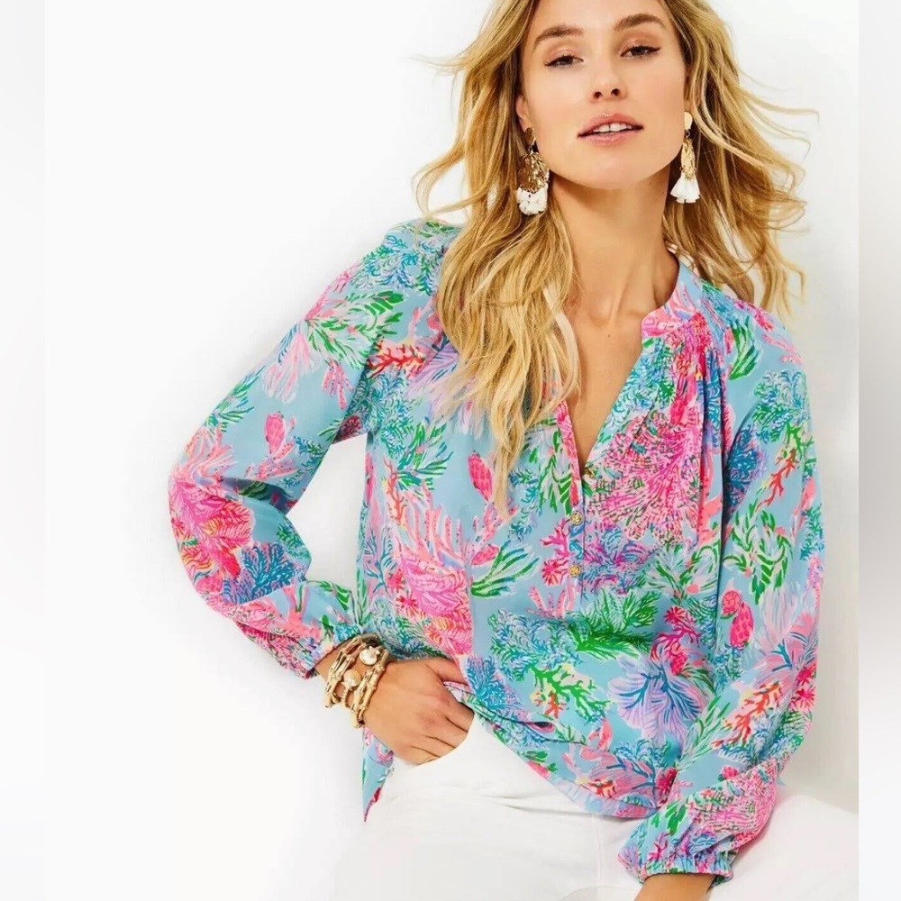 NWT Lilly Pulitzer Elsa top size L in Cay to my Heart